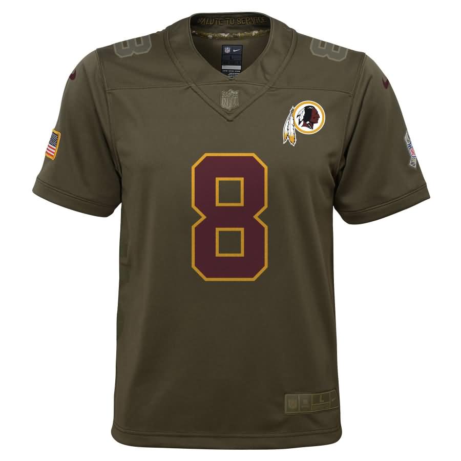 Kirk Cousins Washington Redskins Nike Youth Salute to Service Game Jersey - Olive