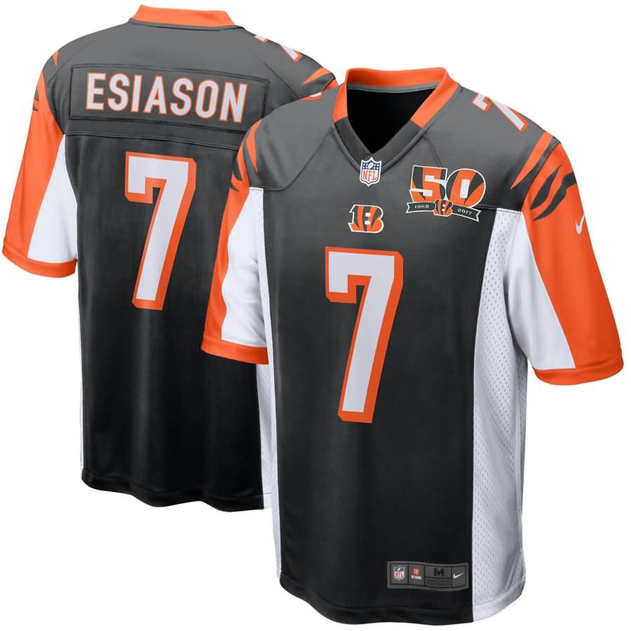 Boomer Esiason Cincinnati Bengals Nike 50th Anniversary Retired Player Game Jersey - Black