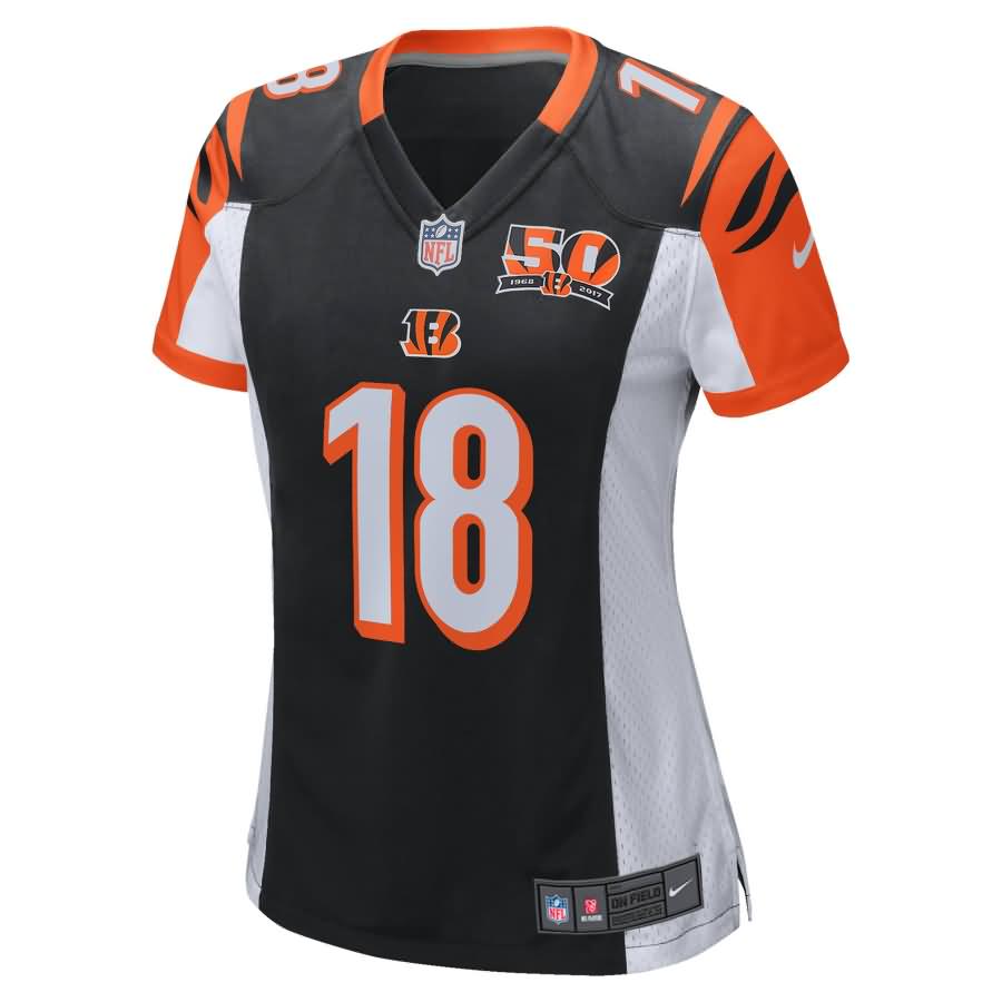 A.J. Green Cincinnati Bengals Nike Women's 50th Anniversary Patch Game Jersey - Black