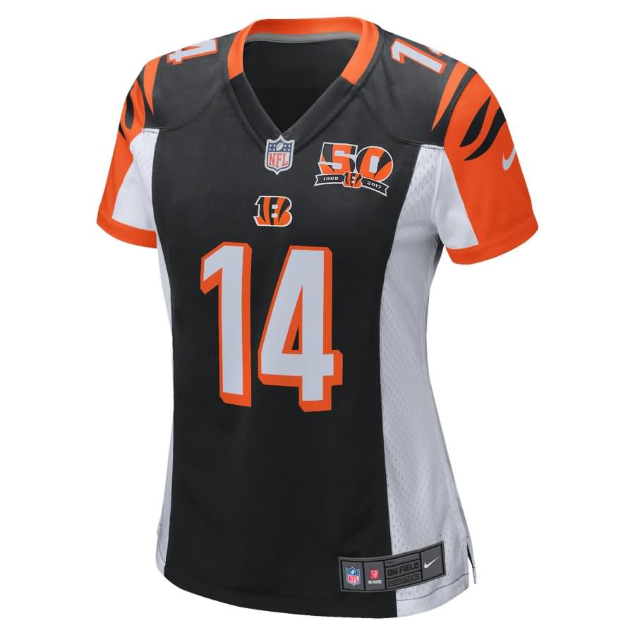 Andy Dalton Cincinnati Bengals Nike Women's 50th Anniversary Patch Game Jersey - Black