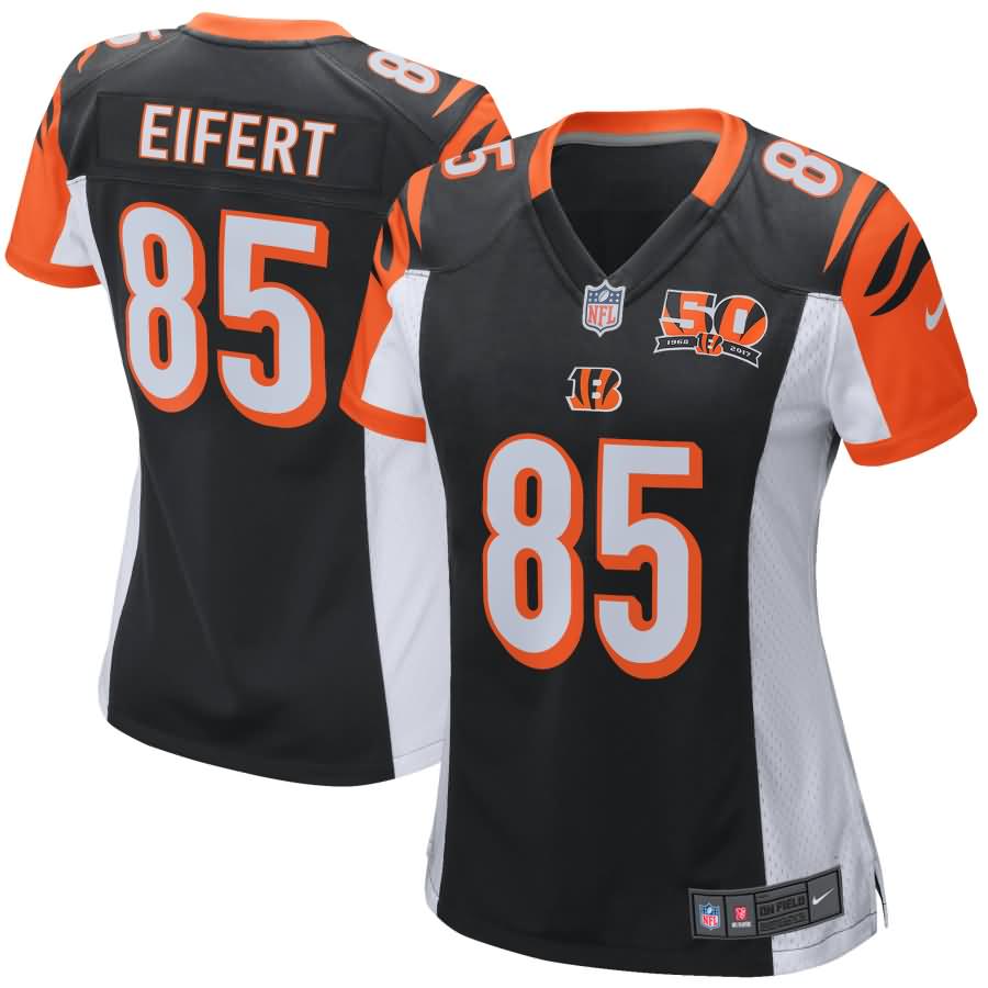 Tyler Eifert Cincinnati Bengals Nike Women's 50th Anniversary Patch Game Jersey - Black