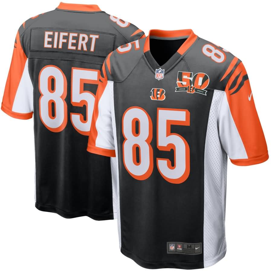 Tyler Eifert Cincinnati Bengals Nike Youth 50th Anniversary Patch Game Jersey - Black