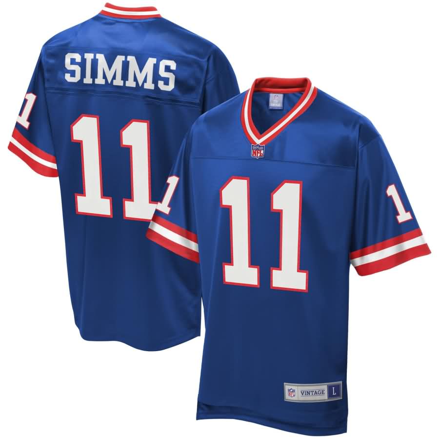 Phil Simms New York Giants NFL Pro Line Retired Player Replica Jersey - Royal