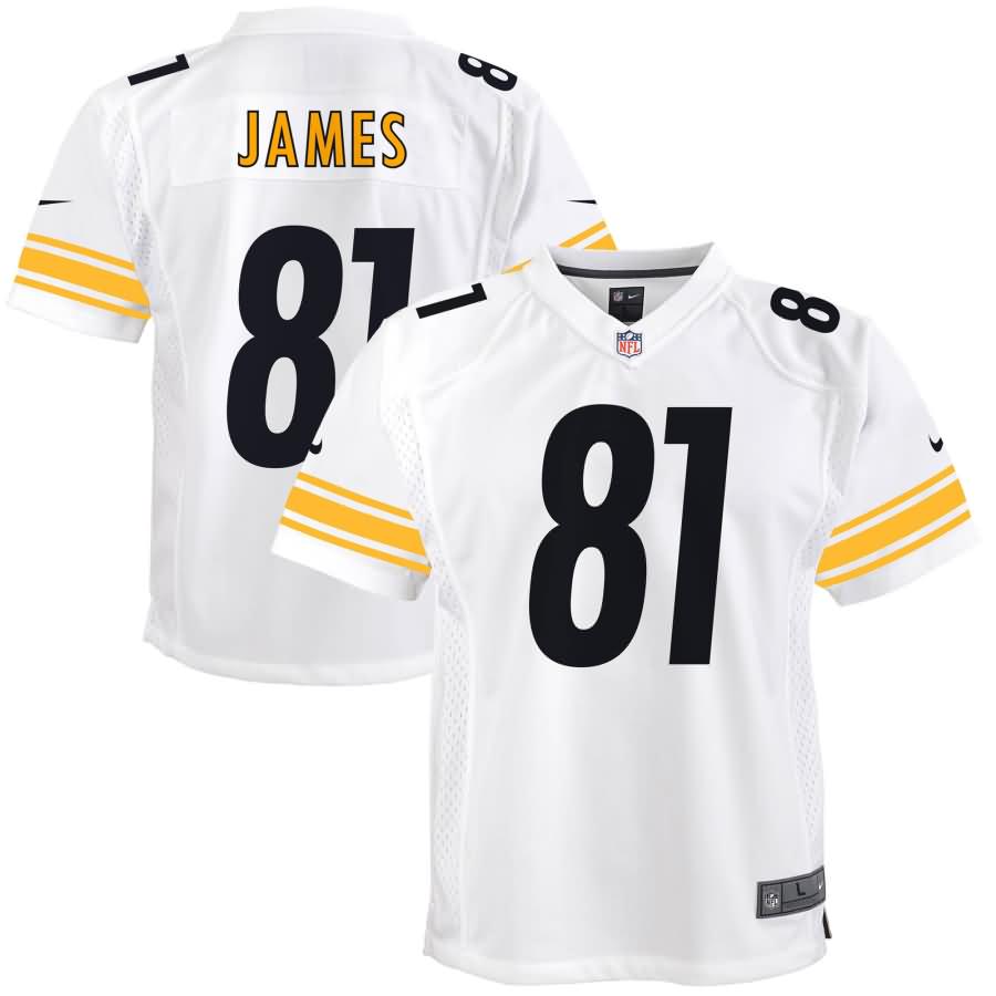 Jesse James Pittsburgh Steelers Nike Youth Game Jersey - White