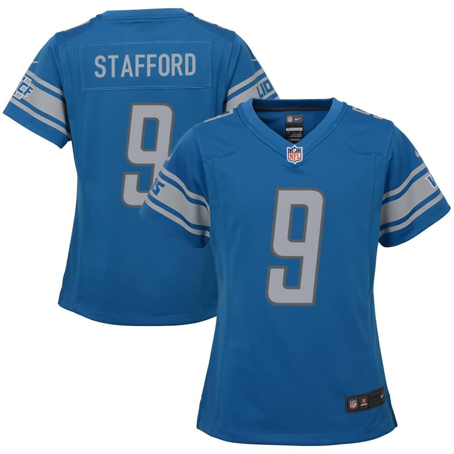 Matthew Stafford Detroit Lions Nike Girls Youth Game Jersey - Blue