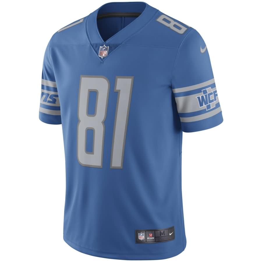 Calvin Johnson Detroit Lions Nike Retired Player Vapor Untouchable Limited Throwback Jersey - Blue