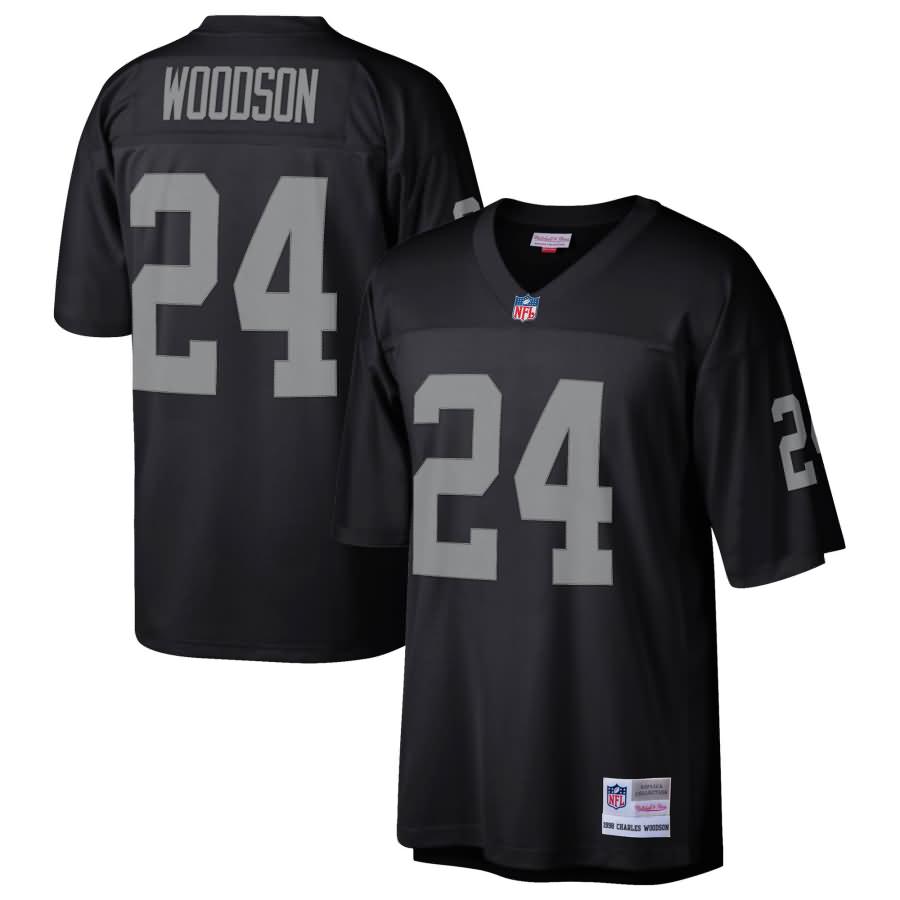 Charles Woodson Oakland Raiders Mitchell & Ness Retired Player Replica Jersey - Black