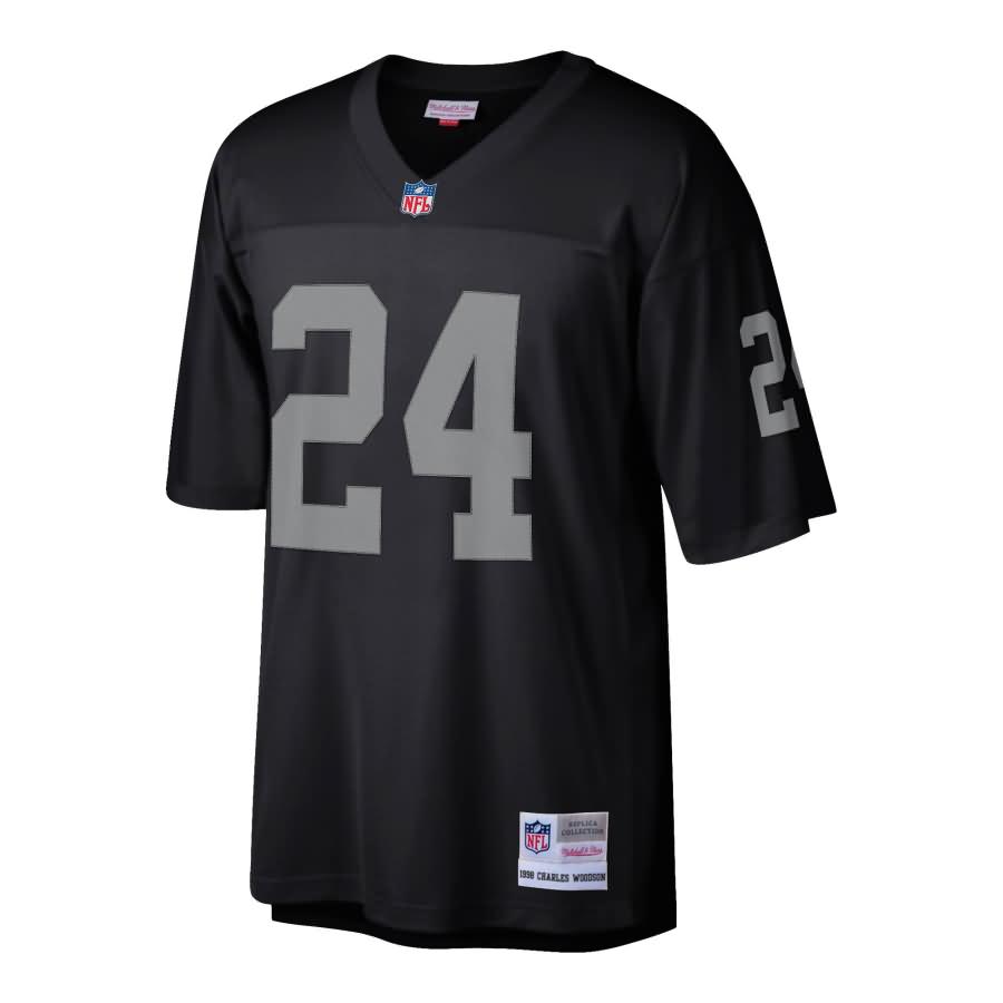 Charles Woodson Oakland Raiders Mitchell & Ness Retired Player Replica Jersey - Black