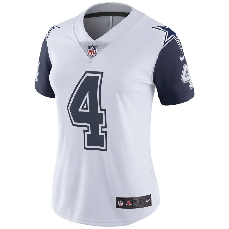 Dak Prescott Dallas Cowboys Nike Women's Vapor Untouchable Color Rush Limited Jersey - White