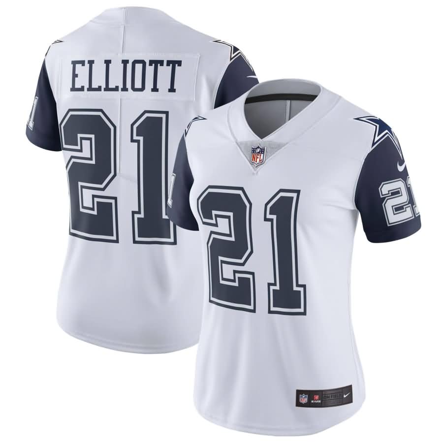 Ezekiel Elliott Dallas Cowboys Nike Women's Vapor Untouchable Color Rush Limited Jersey - White