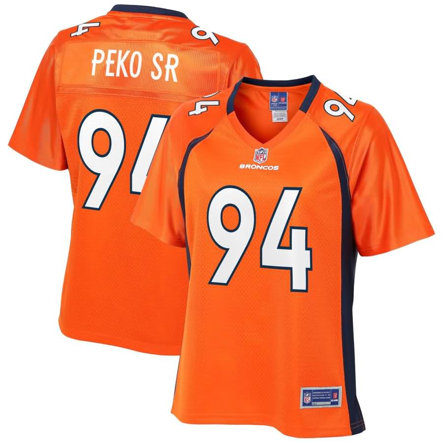 Domata Peko Denver Broncos NFL Pro Line Women's Team Color Player Jersey - Orange