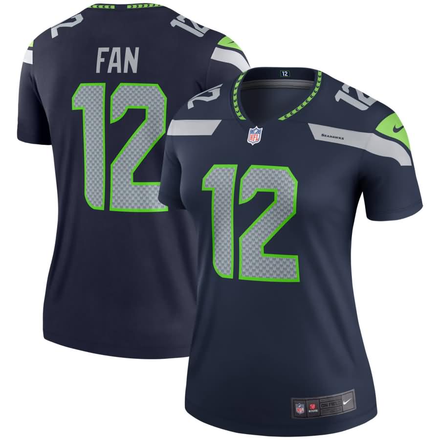 12s Seattle Seahawks Nike Women's Legend Jersey - College Navy