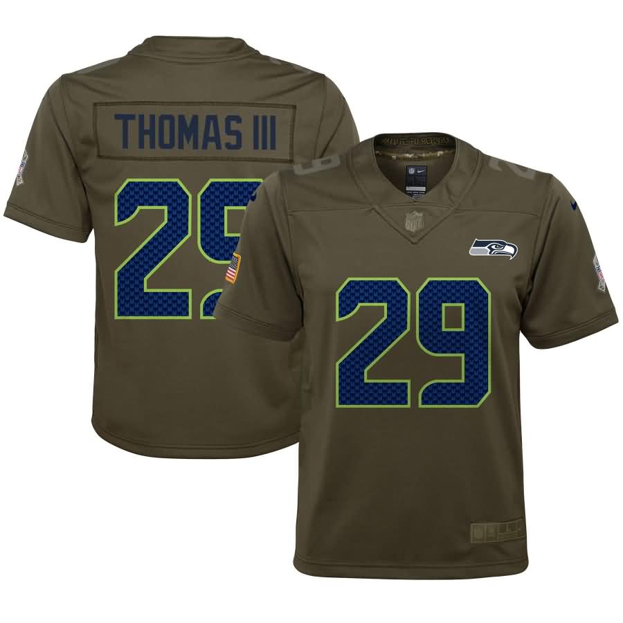 Earl Thomas Seattle Seahawks Nike Youth Salute to Service Game Jersey - Green