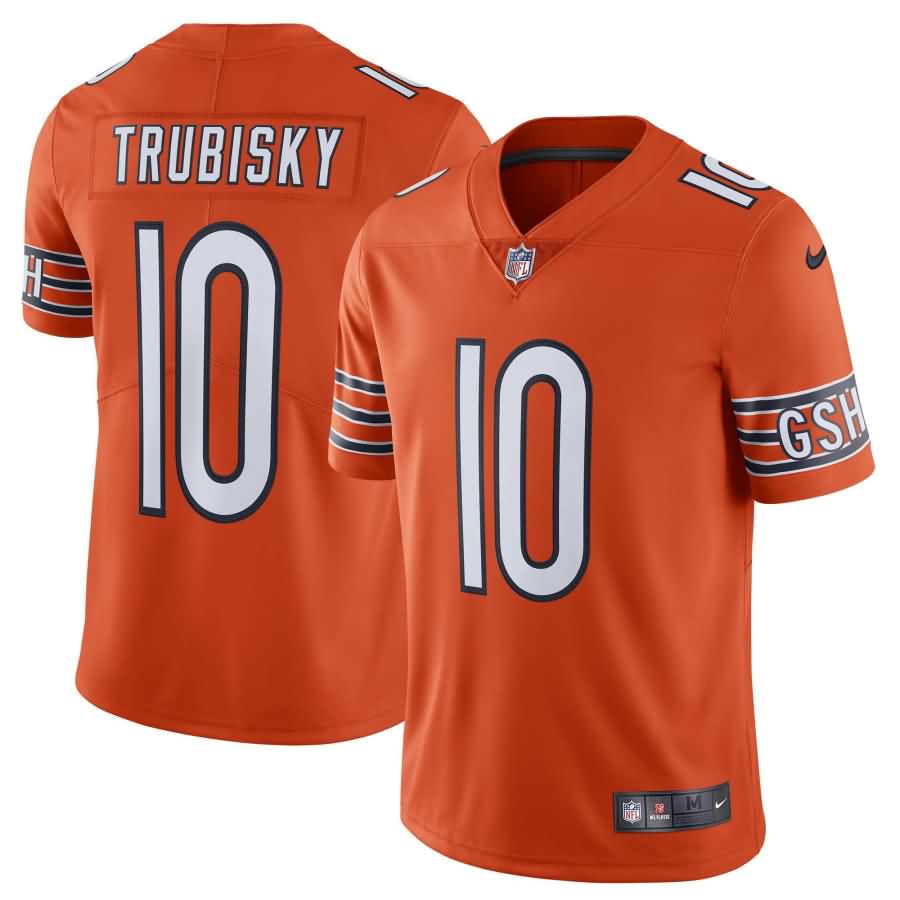 Mitchell Trubisky Chicago Bears Nike Alternate Vapor Untouchable Limited Player Jersey - Orange