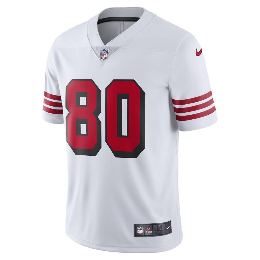 Jerry Rice San Francisco 49ers Nike Color Rush Vapor Untouchable Limited Retired Player Jersey - White