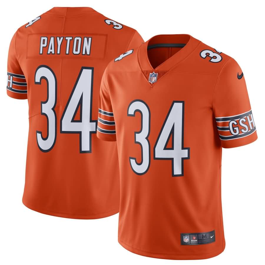 Walter Payton Chicago Bears Nike Alternate Vapor Untouchable Limited Retired Player Jersey - Orange