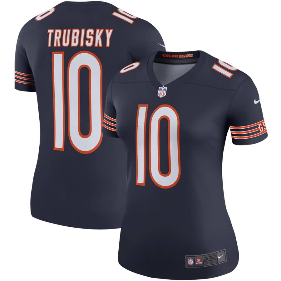 Mitchell Trubisky Chicago Bears Nike Women's Color Rush Legend Player Jersey - Navy