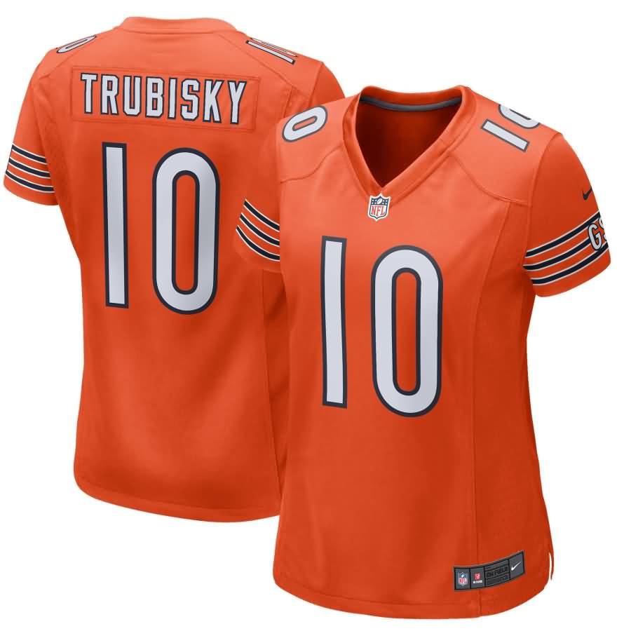 Mitchell Trubisky Chicago Bears Nike Women's Alternate Game Jersey - Orange