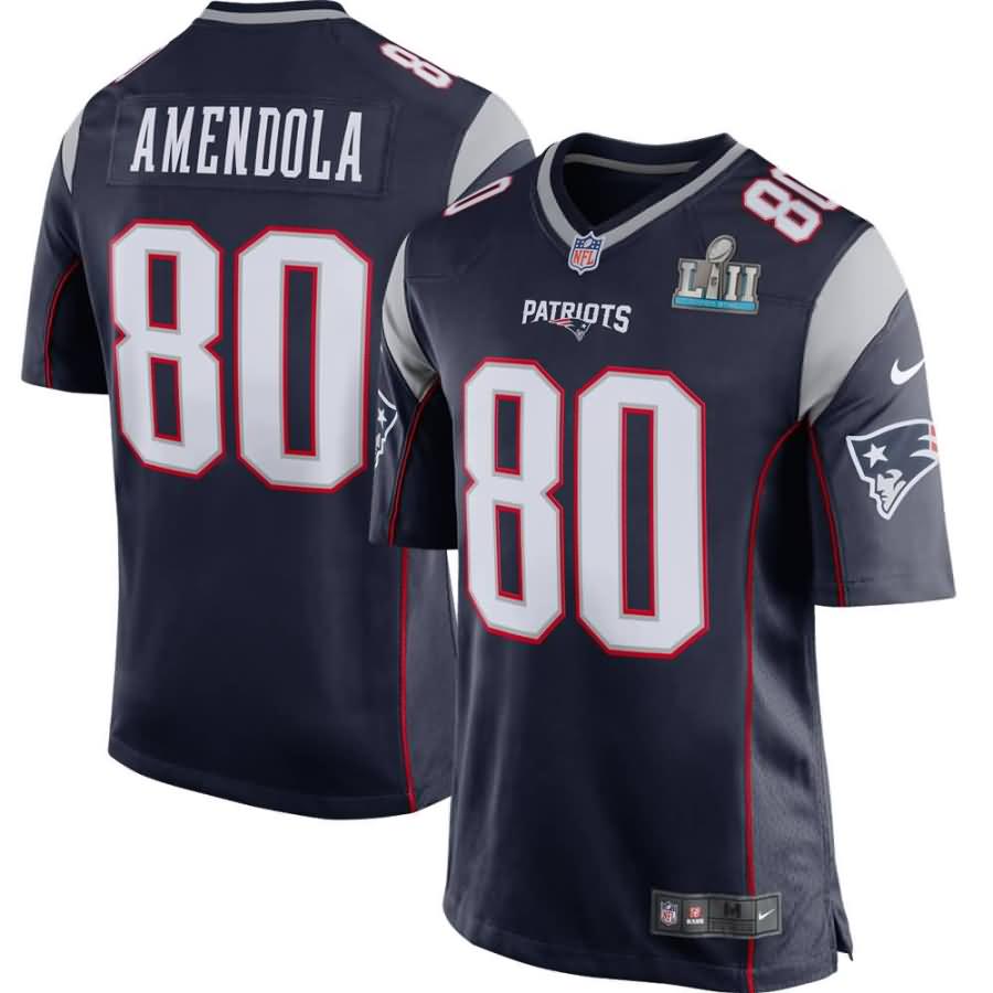 Danny Amendola New England Patriots Nike Super Bowl LII Bound Game Jersey - Navy