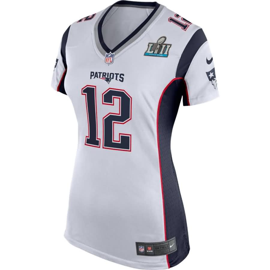 Tom Brady New England Patriots Nike Women's Super Bowl LII Bound Game Jersey - White