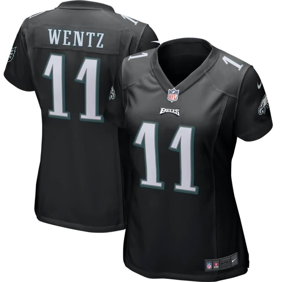 Carson Wentz Philadelphia Eagles Nike Women's Game Event Jersey - Black