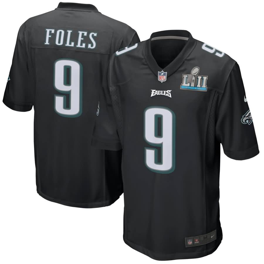 Nick Foles Philadelphia Eagles Nike Super Bowl LII Bound Patch Game Event Jersey - Black