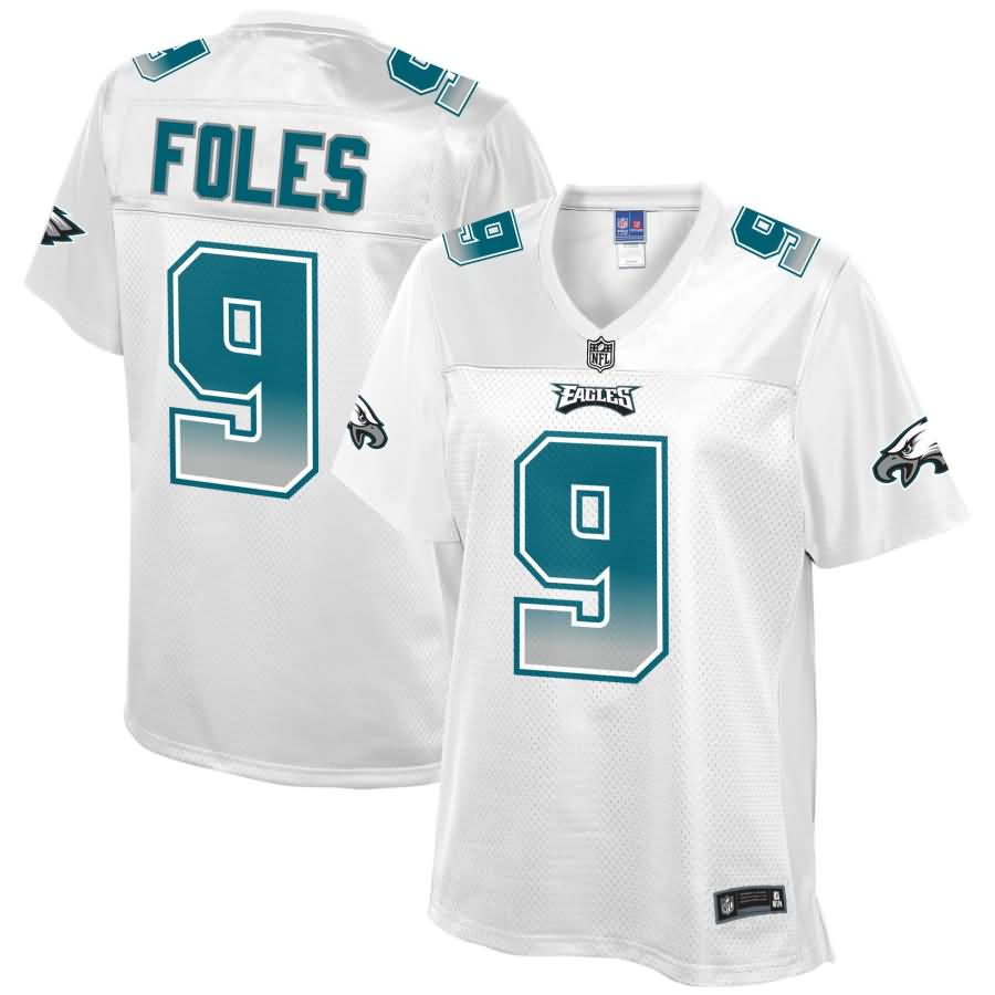 Nick Foles Philadelphia Eagles NFL Pro Line by Fanatics Branded Women's Fade Fashion Jersey - White