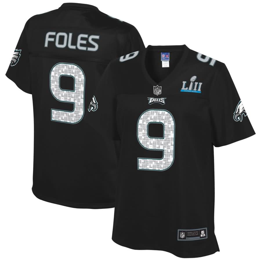 Nick Foles Philadelphia Eagles NFL Pro Line by Fanatics Branded Women's Super Bowl LII Fashion Jersey - Black