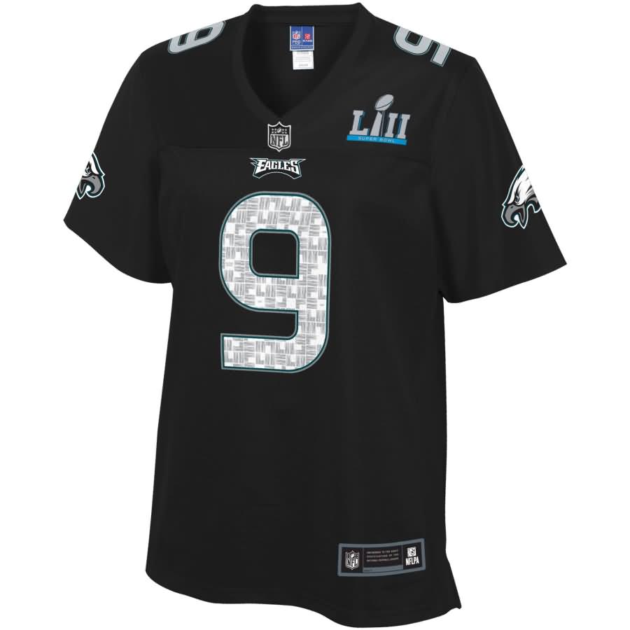 Nick Foles Philadelphia Eagles NFL Pro Line by Fanatics Branded Women's Super Bowl LII Fashion Jersey - Black