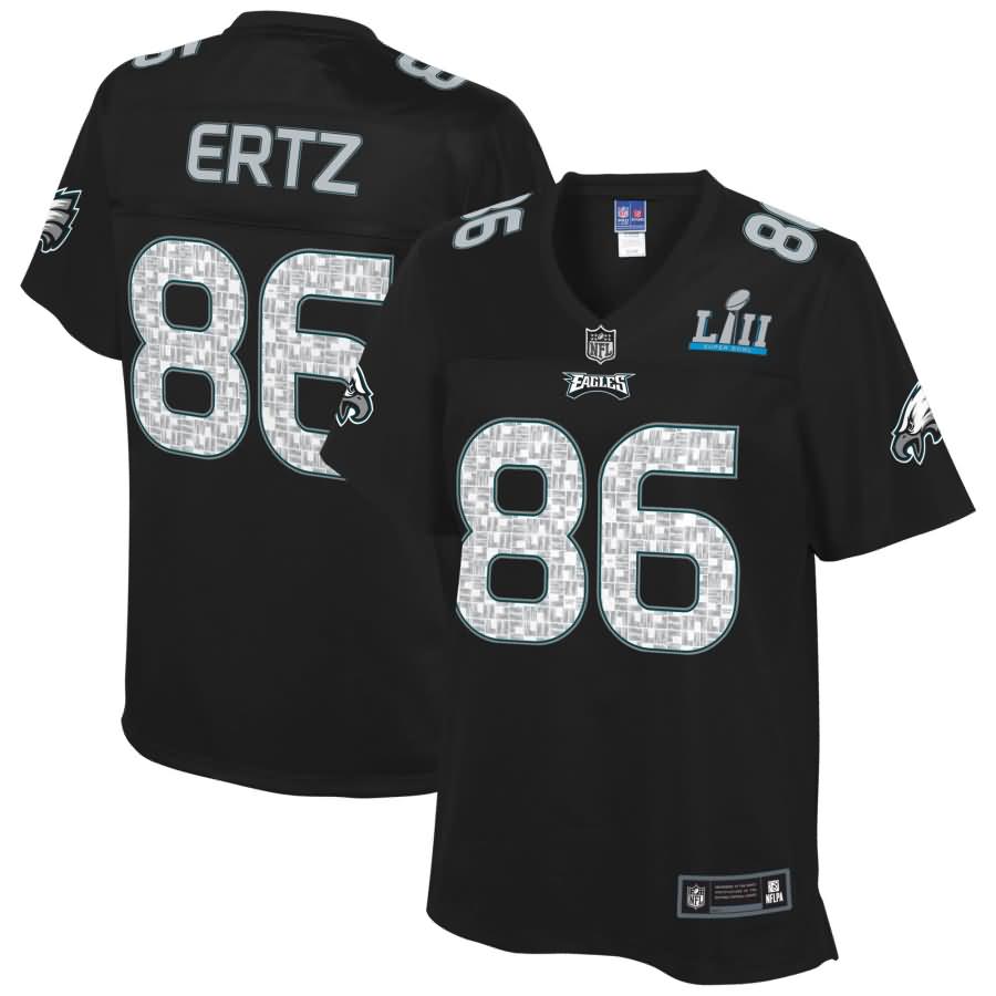 Zach Ertz Philadelphia Eagles NFL Pro Line by Fanatics Branded Women's Super Bowl LII Fashion Jersey - Black