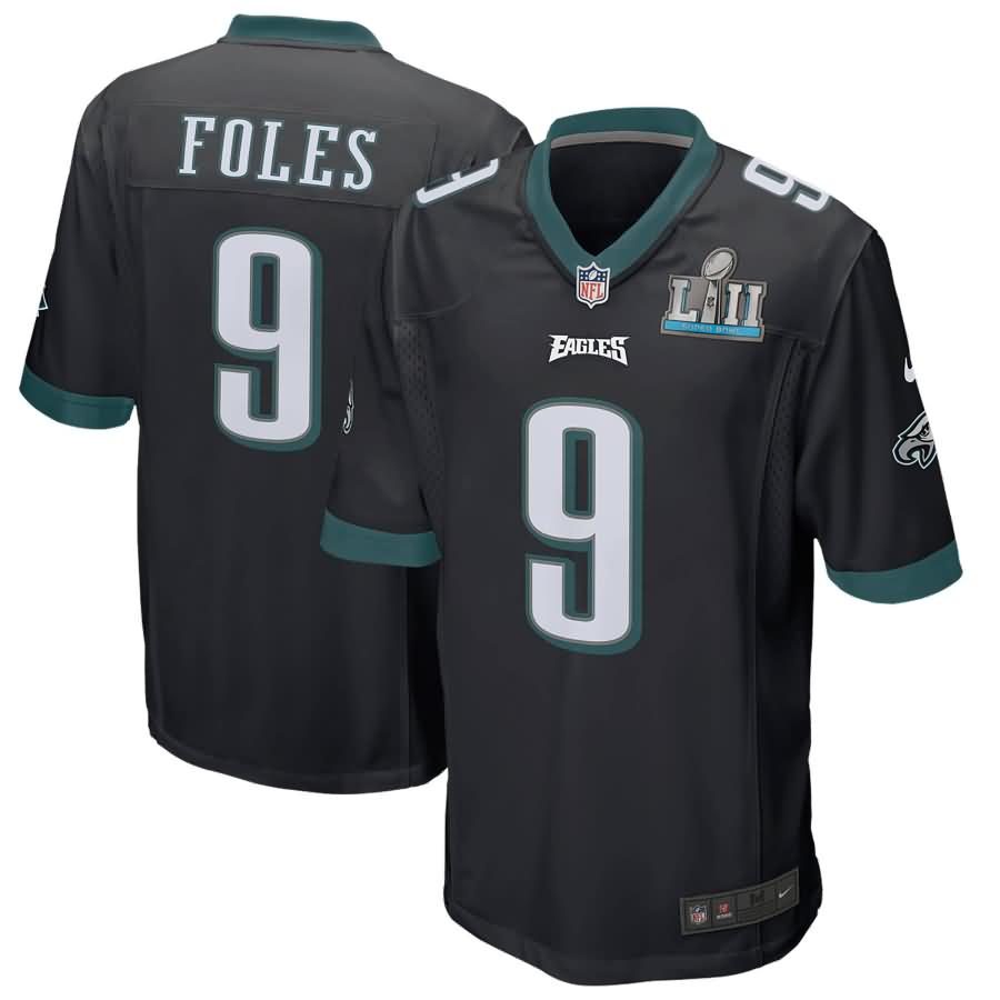 Nick Foles Philadelphia Eagles Nike Super Bowl LII Game Jersey - Black