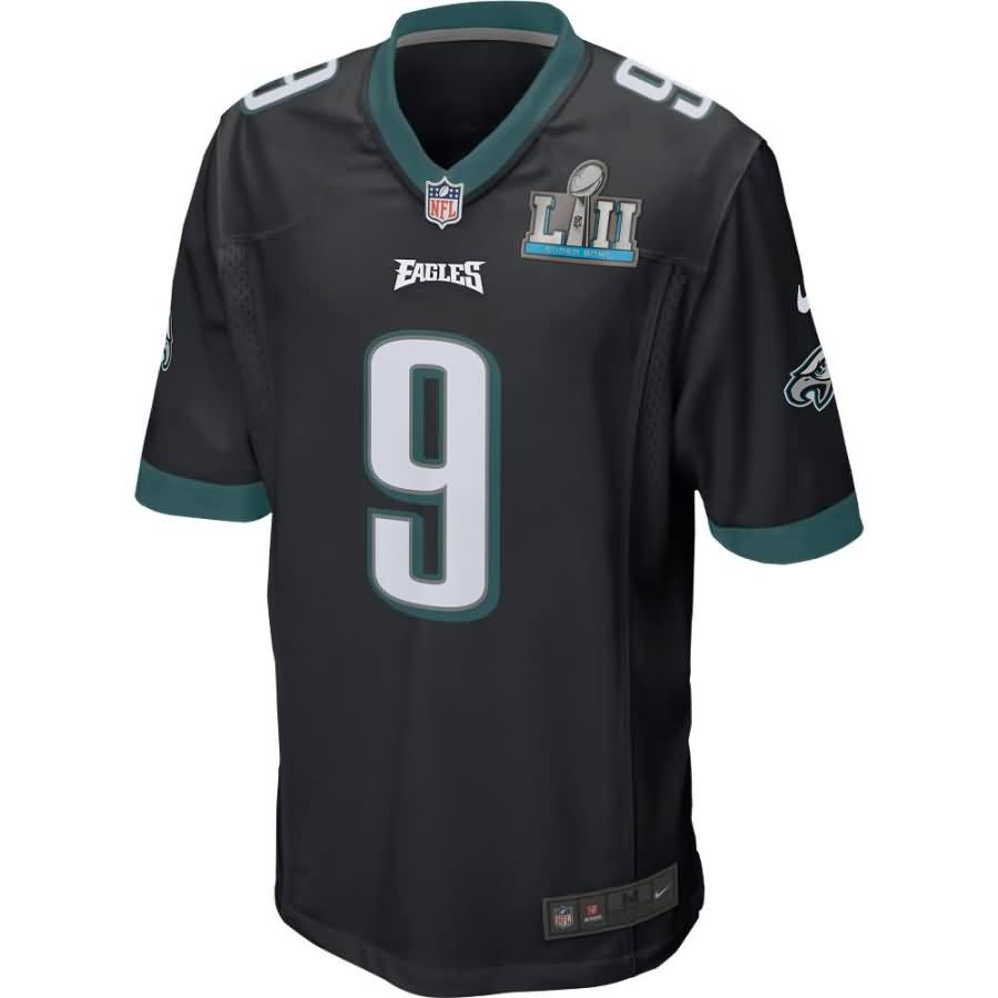 Nick Foles Philadelphia Eagles Nike Super Bowl LII Game Jersey - Black