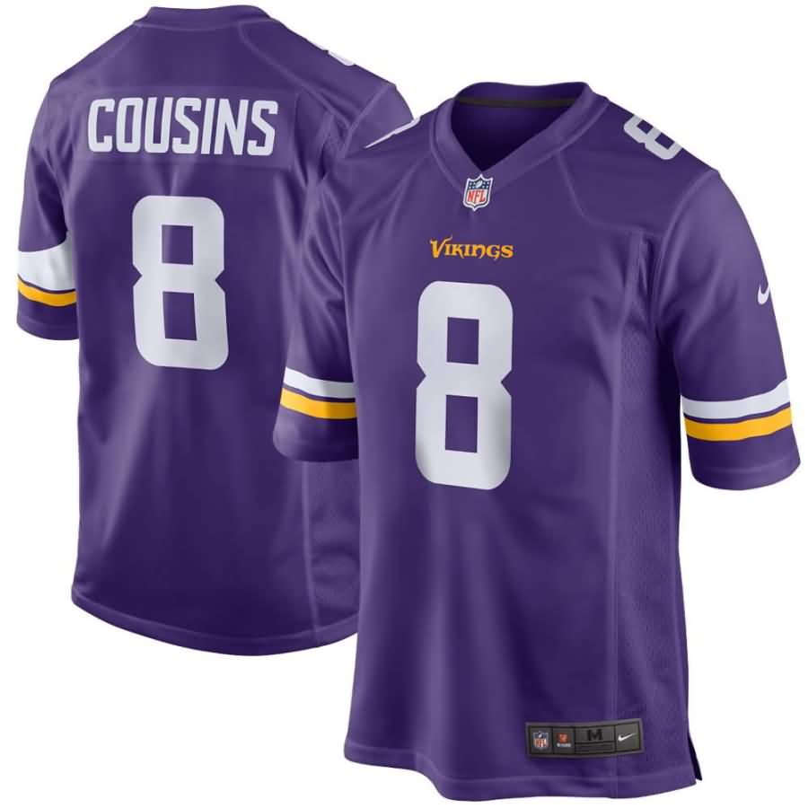 Kirk Cousins Minnesota Vikings Nike Game Jersey - Purple