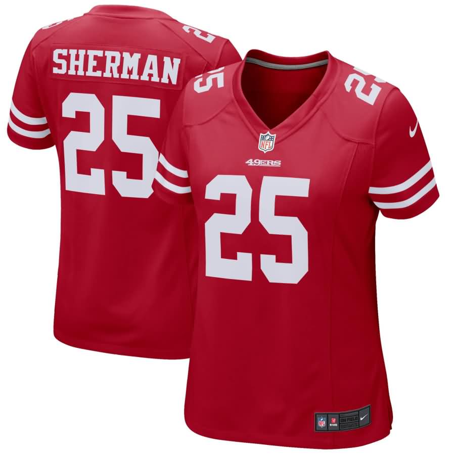 Richard Sherman San Francisco 49ers Nike Women's Game Jersey- Scarlet