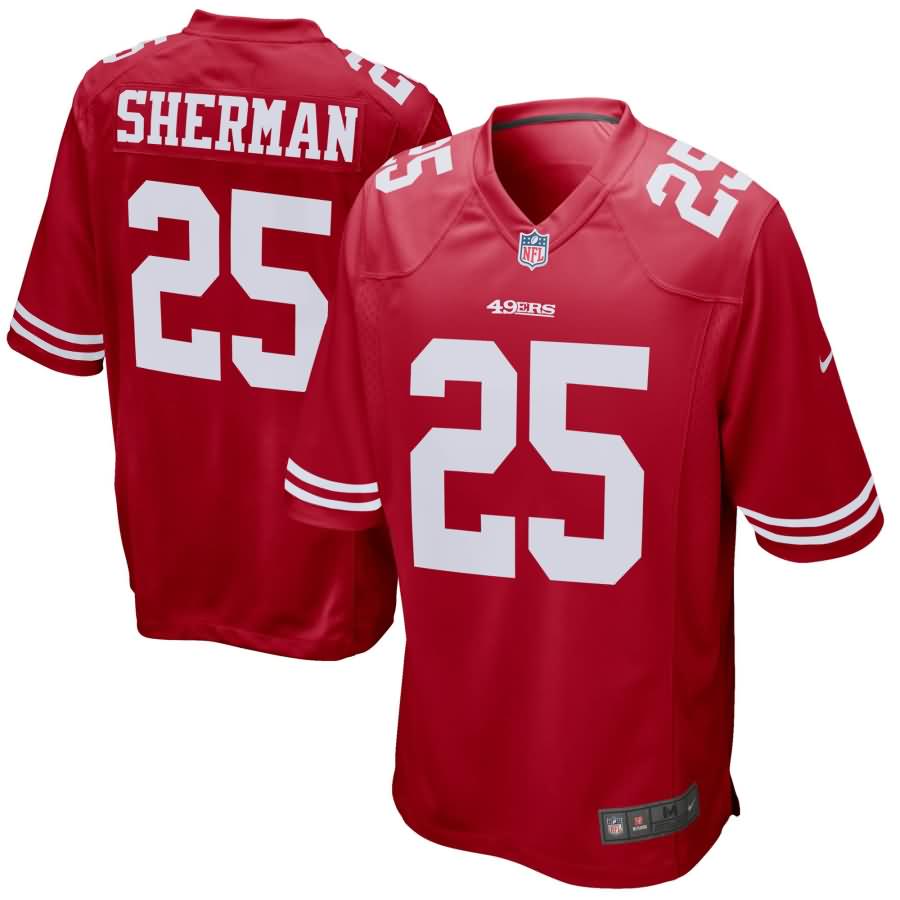 Richard Sherman San Francisco 49ers Nike Youth Game Jersey - Scarlet