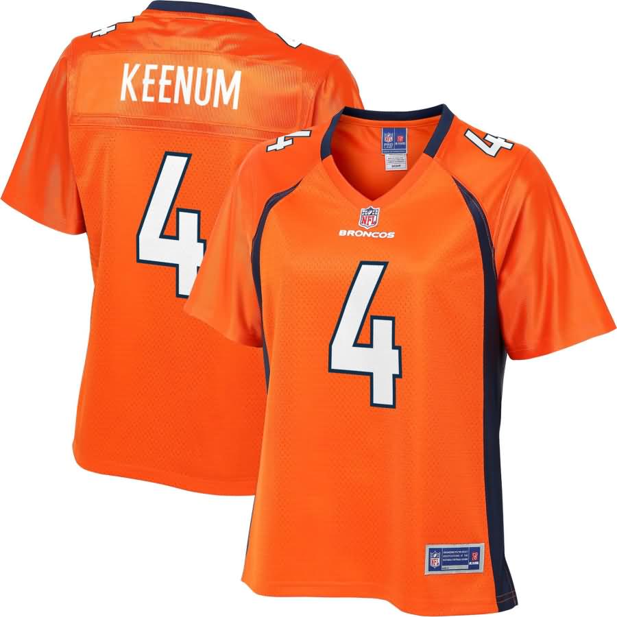 Case Keenum Denver Broncos NFL Pro Line Women's Team Color Jersey - Orange