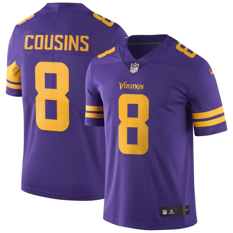 Kirk Cousins Minnesota Vikings Nike Color Rush Limited Jersey - Purple