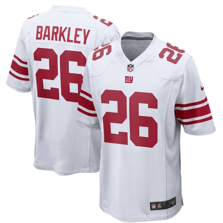 Saquon Barkley New York Giants Nike 2018 NFL Draft Pick Game Jersey - White