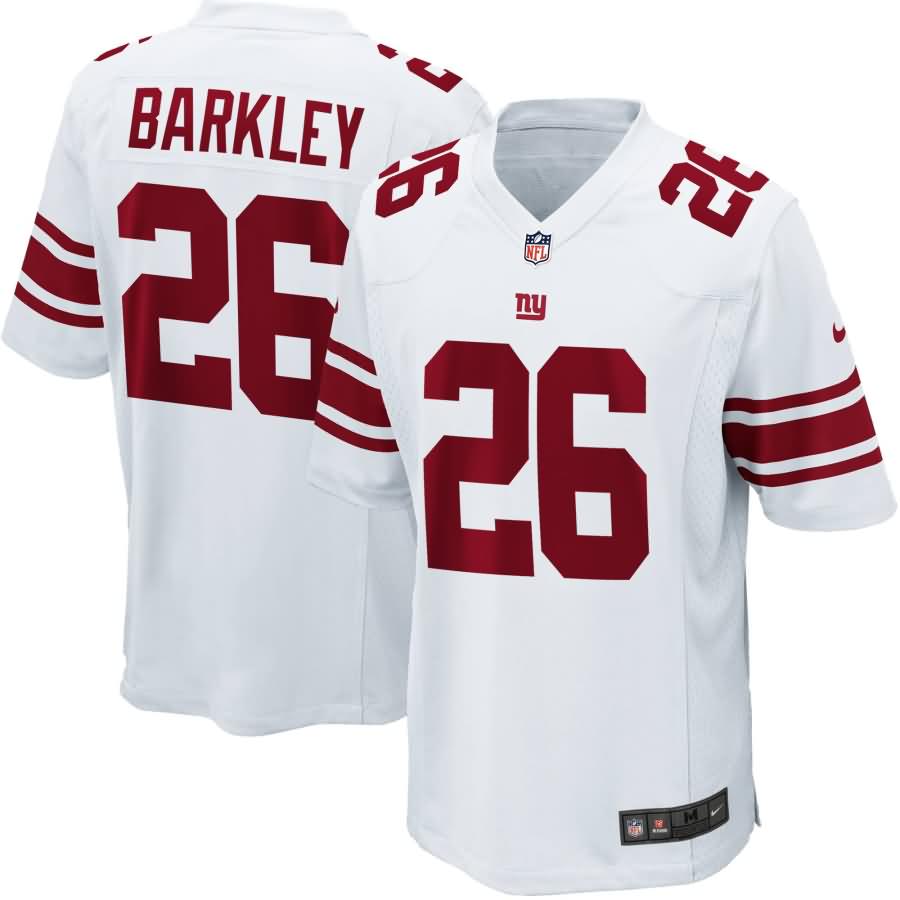 Saquon Barkley New York Giants Nike Youth 2018 NFL Draft Pick Game Jersey - White