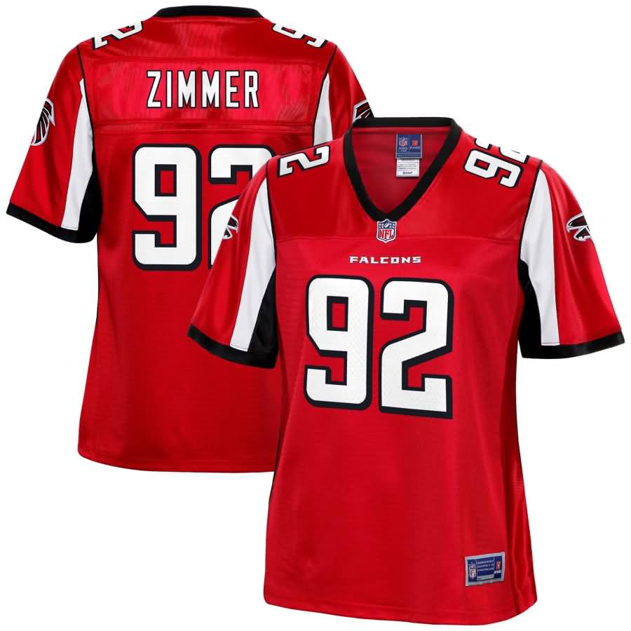 Justin Zimmer Atlanta Falcons NFL Pro Line Women's Player Jersey - Red