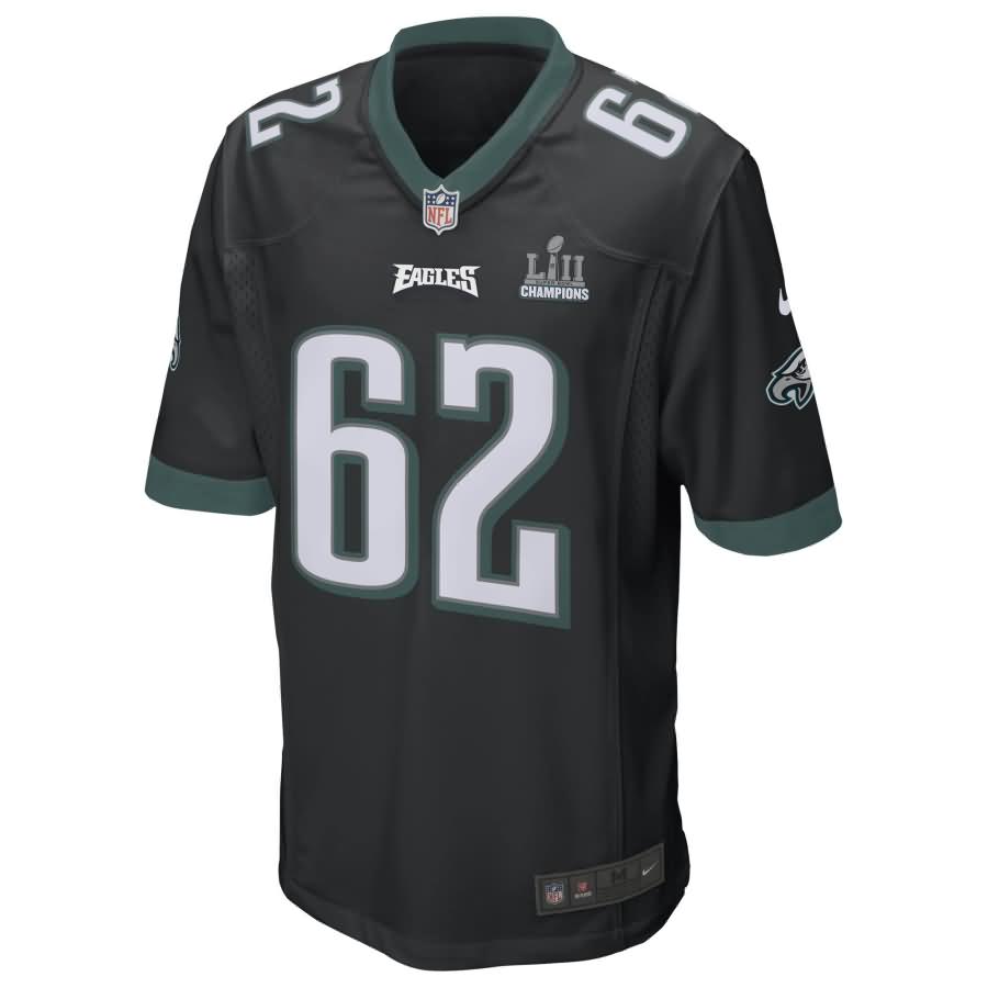 Jason Kelce Philadelphia Eagles Nike Super Bowl LII Champions Patch Game Jersey - Black