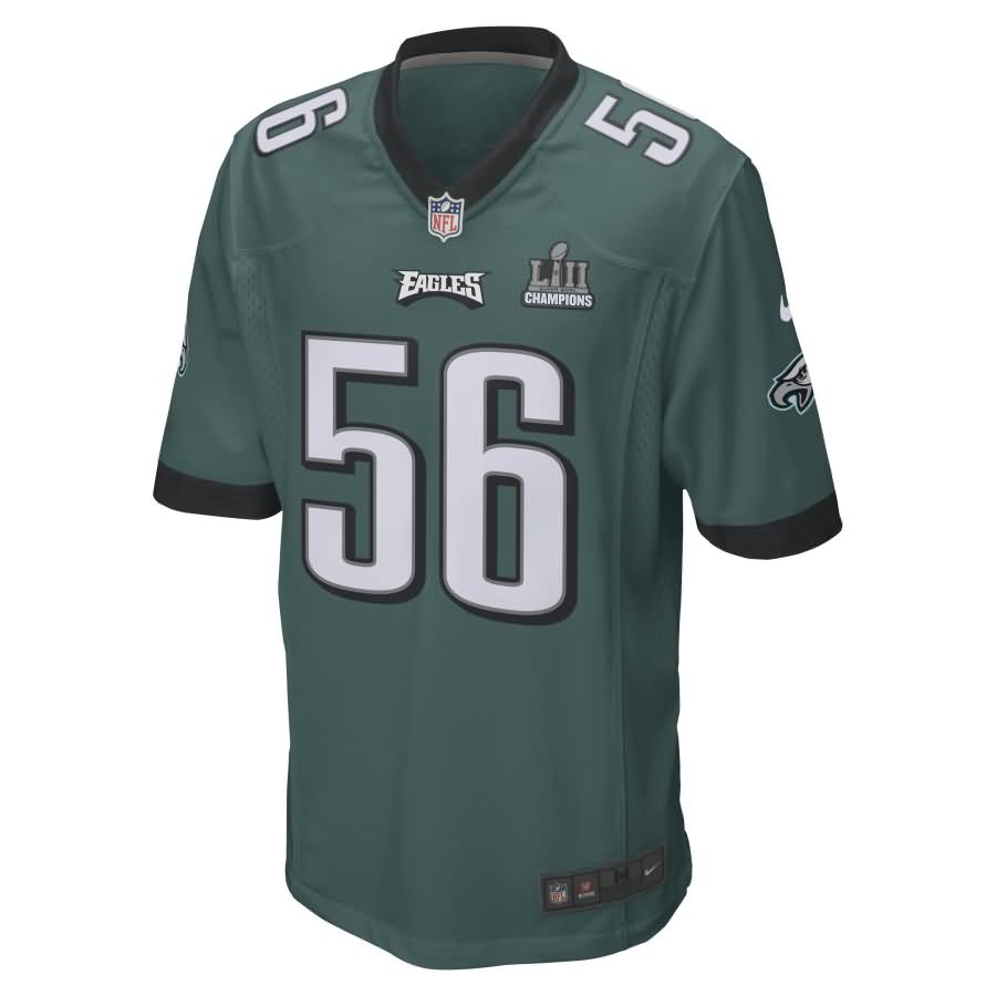 Chris Long Philadelphia Eagles Nike Super Bowl LII Champions Patch Game Jersey - Midnight Green