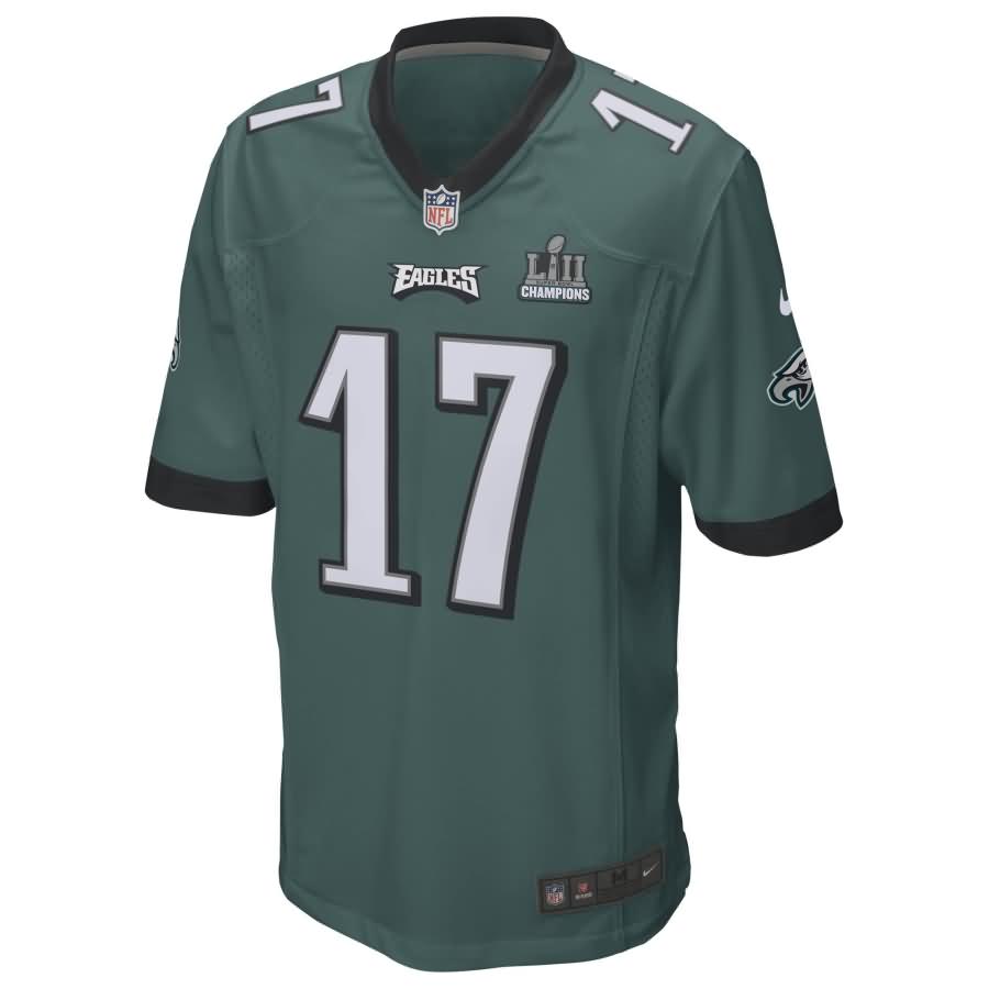 Alshon Jeffery Philadelphia Eagles Nike Super Bowl LII Champions Patch Game Jersey - Midnight Green