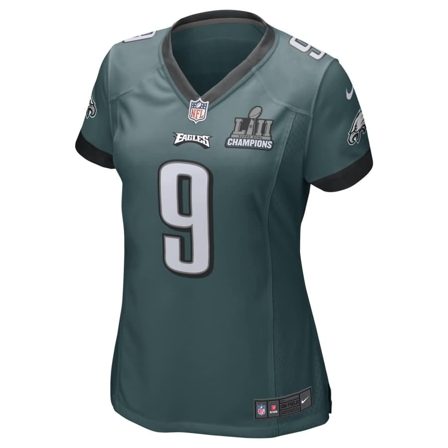 Nick Foles Philadelphia Eagles Nike Women's Super Bowl LII Champions Patch Game Jersey - Midnight Green