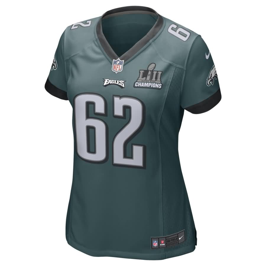 Jason Kelce Philadelphia Eagles Nike Women's Super Bowl LII Champions Patch Game Jersey - Midnight Green