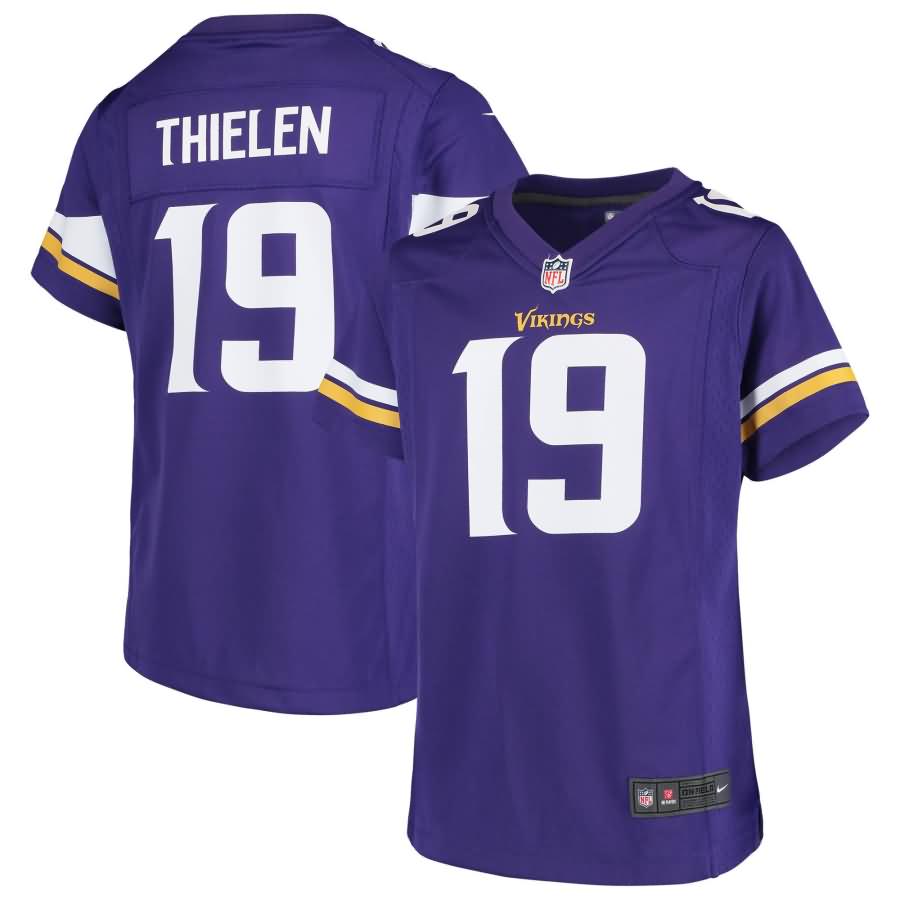 Adam Thielen Minnesota Vikings Nike Girls Youth Game Jersey - Purple