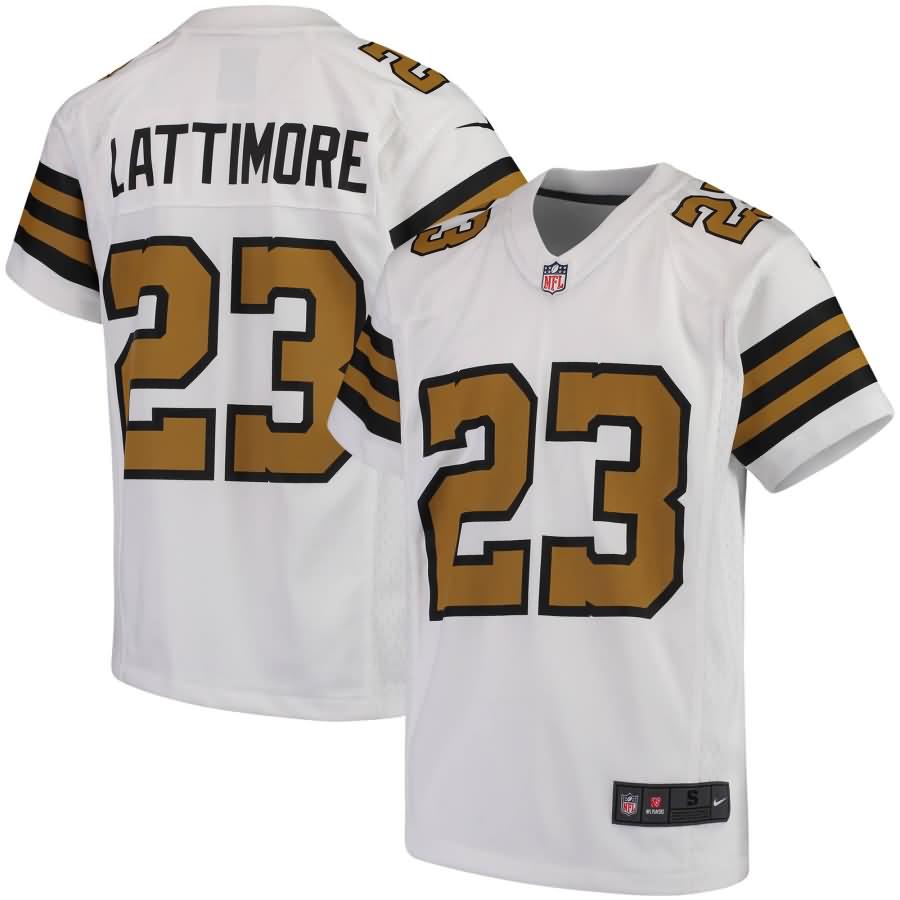 Marshon Lattimore New Orleans Saints Nike Youth Color Rush Player Game Jersey - White