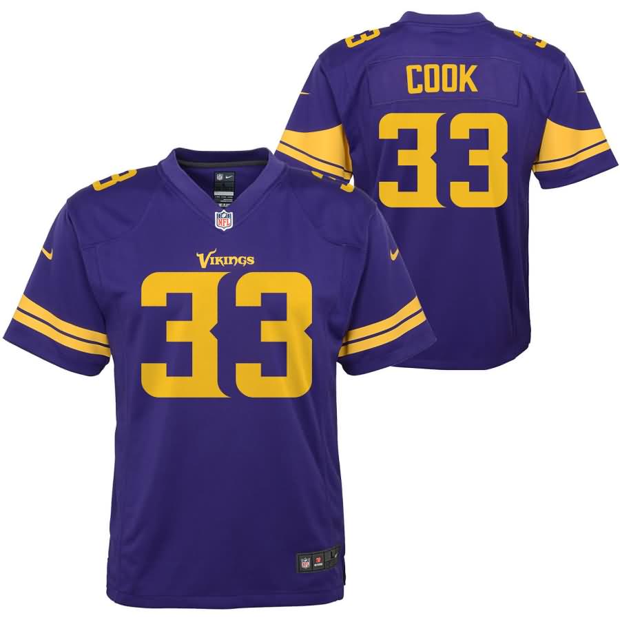 Dalvin Cook Minnesota Vikings Nike Youth Color Rush Alternate Player Game Jersey - Purple