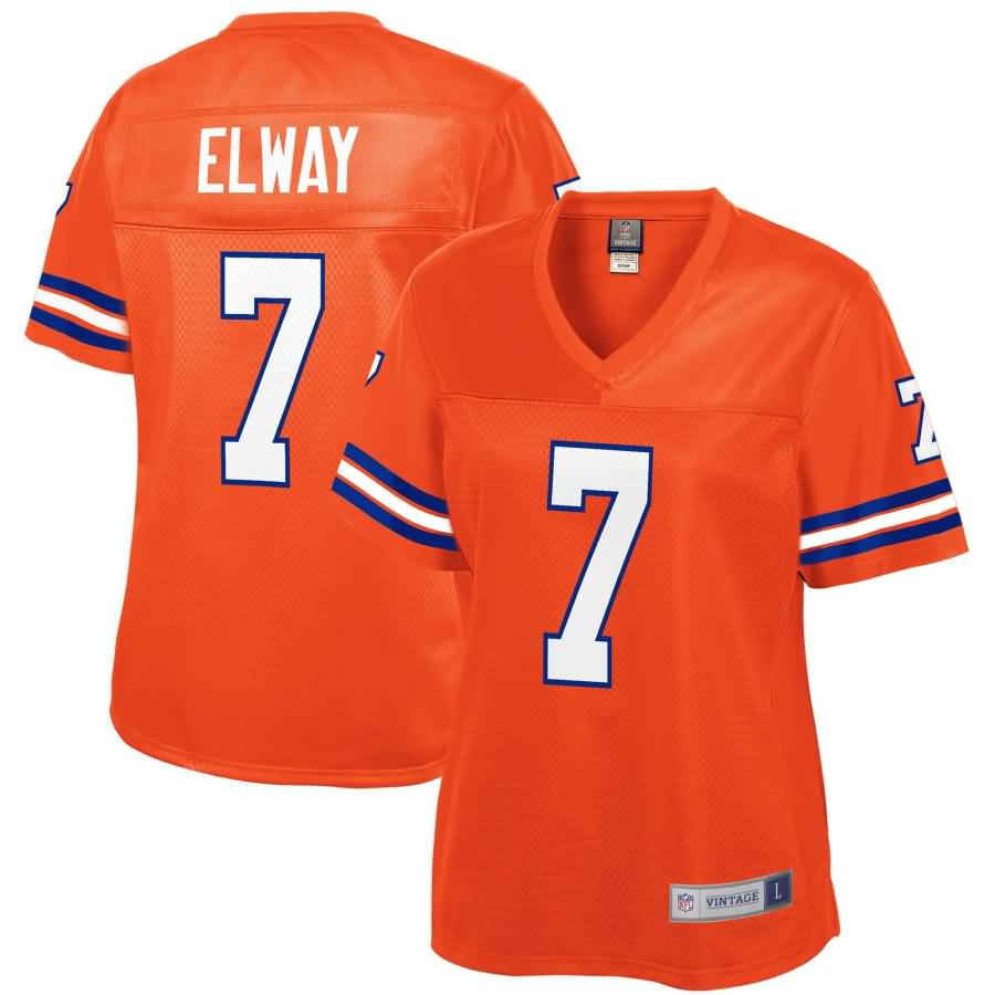 John Elway Denver Broncos NFL Pro Line Women's Retired Player Jersey - Orange