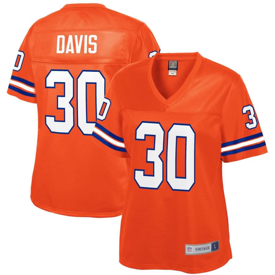 Terrell Davis Denver Broncos NFL Pro Line Women's Retired Player Jersey - Orange